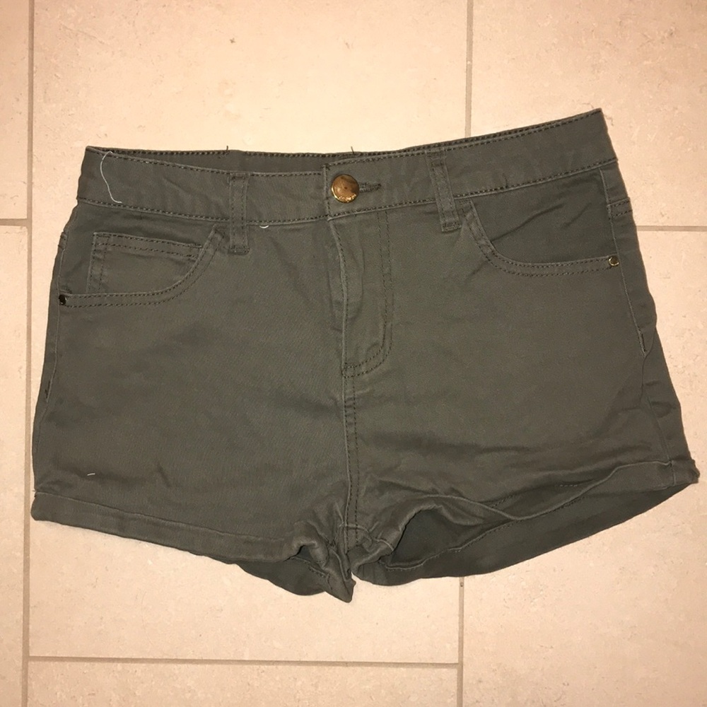 Army green shorts